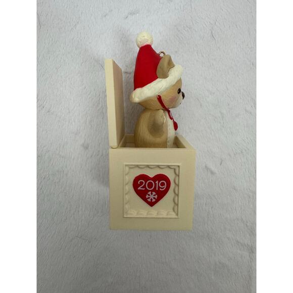 2019  Hallmark Keepsake My First Christmas Teddy Bear Ornament with box - Picture 3 of 8